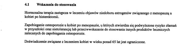 Wskazania wg ChPL