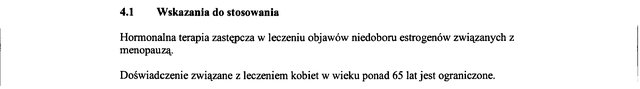Wskazania wg ChPL