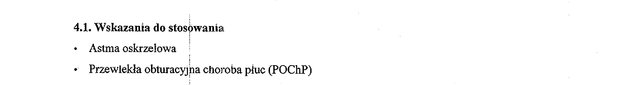 Wskazania wg ChPL