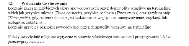 Wskazania wg ChPL