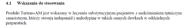 Wskazania wg ChPL