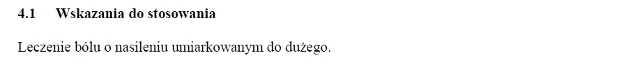 Wskazania wg ChPL