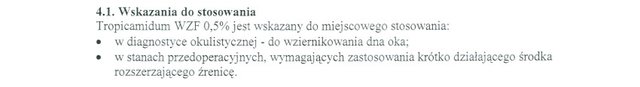 Wskazania wg ChPL