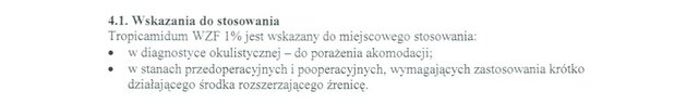 Wskazania wg ChPL