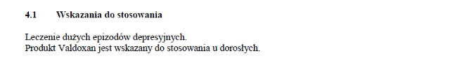 Wskazania wg ChPL