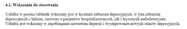 Wskazania wg ChPL