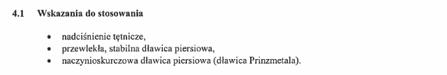 Wskazania wg ChPL