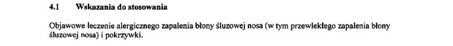 Wskazania wg ChPL