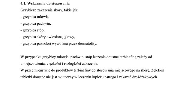 Wskazania wg ChPL
