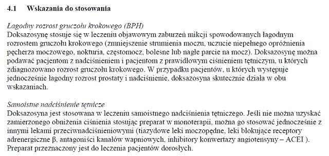 Wskazania wg ChPL