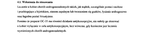 Wskazania wg ChPL